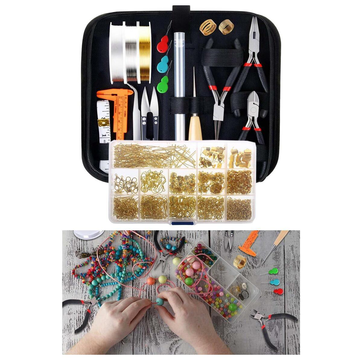Jewelry Making Tools Kit with Pliers Jewelry Findings for DIY Jewelry Craft