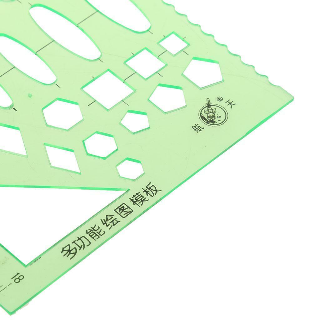 Plastic Drafting Drawing Tools Ruler Geometric Template School Stationery