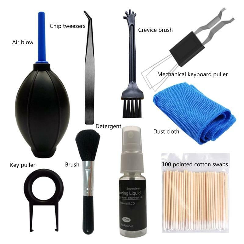 9-piece Keyboard Cleaning Set Lens Screen Cleaner Fiber Spray Brush Air Blowing