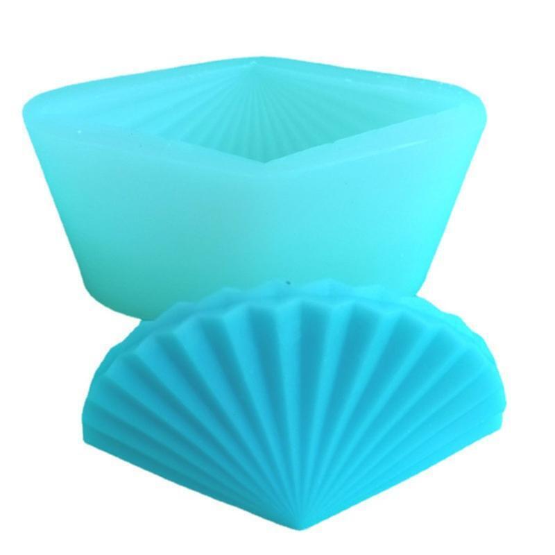 Candle Mould Soap Mold Fan Shape Silicone Material Perfect Gift for Baking Lover