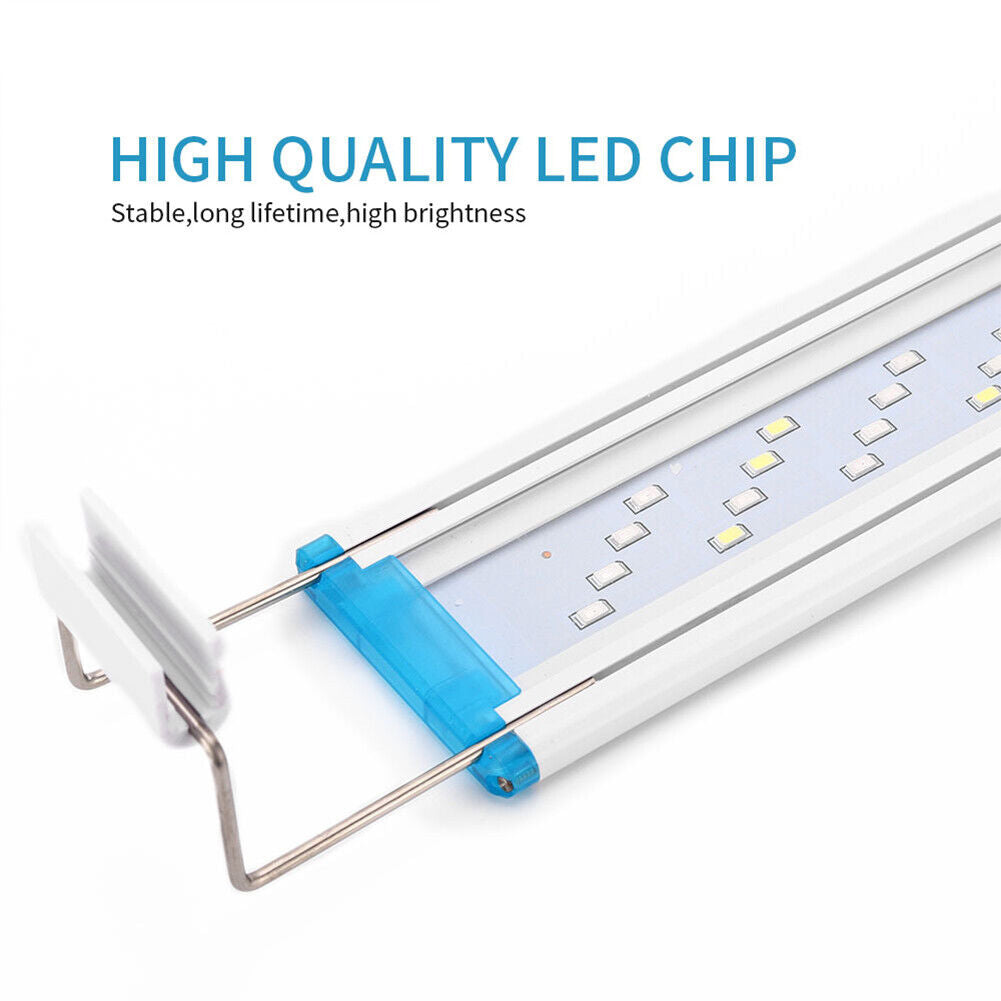 Aquarium Light Bar LED Fish Tank Clip Lamp Plant Grow Lighting (58cm US)