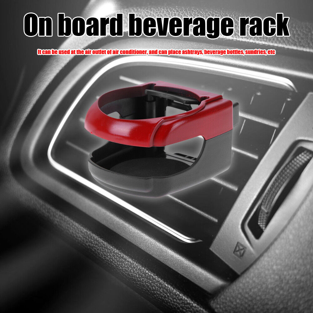Car Truck Water Cup Holder Rack Air Vent Beverage Drink Bottle Stand (Red)