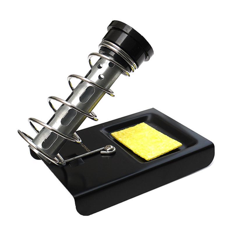Soldering Iron Stand Heavy Duty Solder Iron Holder Metal Base w Cleaning Sponge