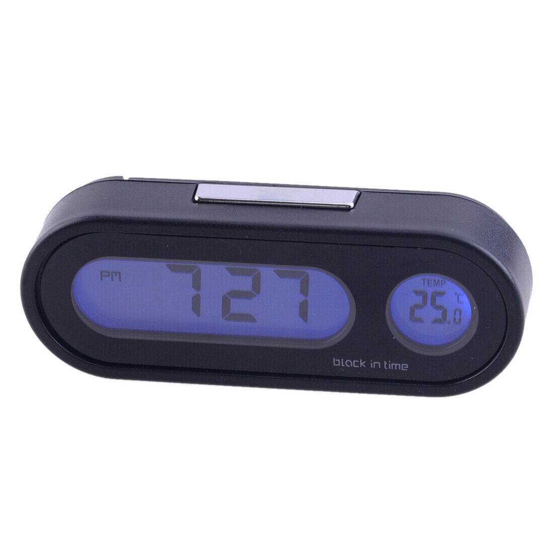 2 in 1 Car Digital LCD Electronic Time Clock Thermometer Watch Backlight Black