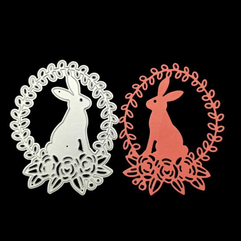 Easter Bunny Wreath Metal Cutting Dies Stencil DIY Scrapbooking Album Paper Card
