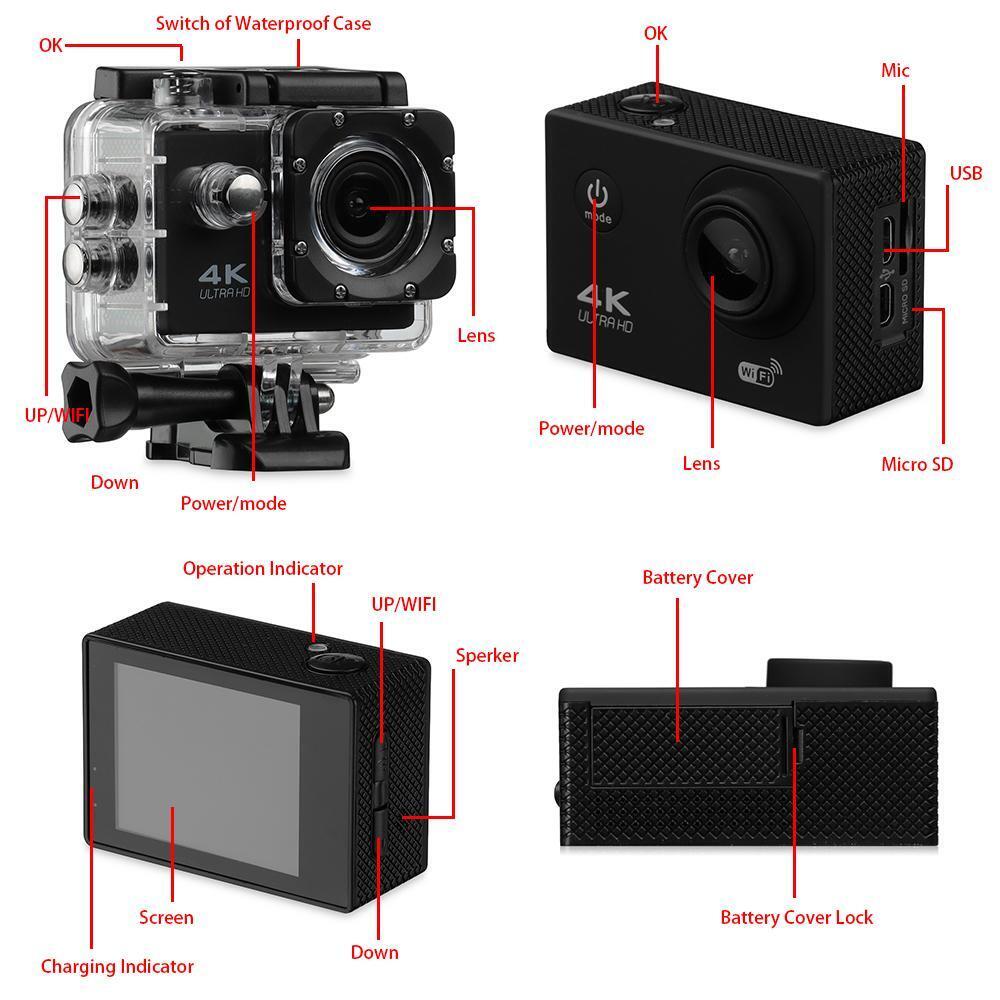 DV Sports Camcorder WiFi Camera Ultra 4K 1080P Action Camcorder Sports Camera
