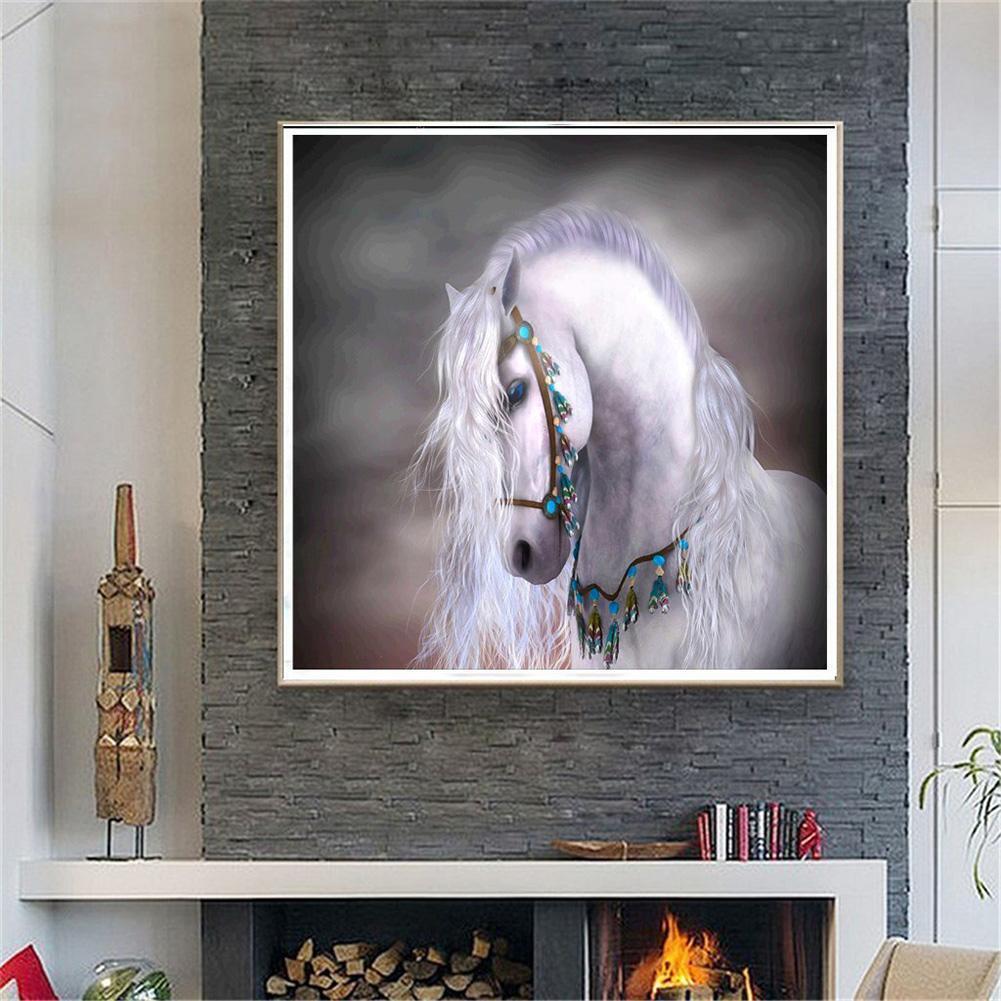 Horse 5D Round Diamond Painting Embroidery DIY Needlework Cross Stitch Set