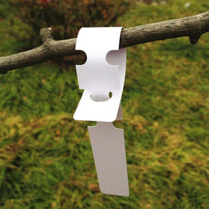 100 Pcs White Plastic Plant Tree Tags Nursery Garden Lables 2x20cm Wrap Around