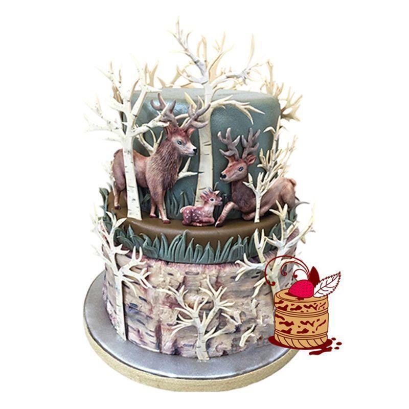 Christmas Deer Elk Silicone Mold Chocolate Cake Decorating Tool Fondant Mould