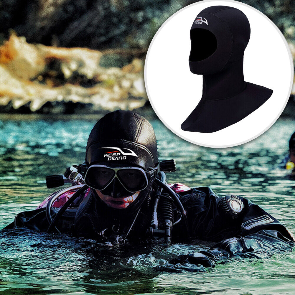 Keep Diving Scuba Diving Hood Shoulder Hat Snorkeling Swim Warm Cap (M)