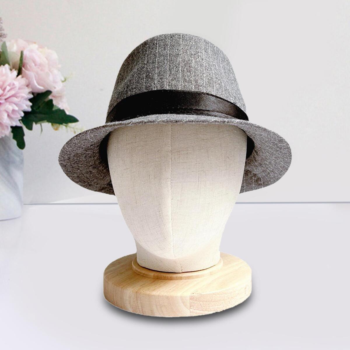 Abstract Style Linen Manikin Head Wigs Hat Glasses Display Stand Durable