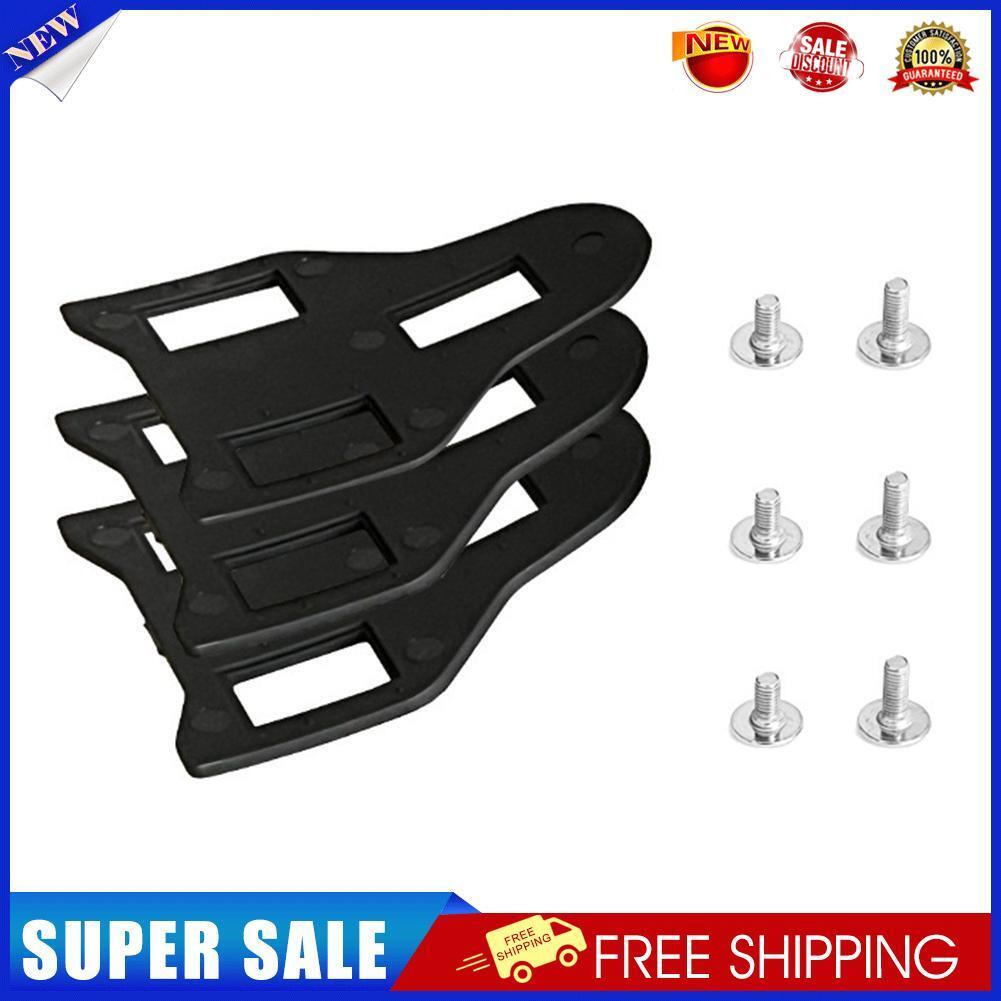 Road Bike Pedal Cleats Adjustable Anti Slip Bicycle Pedals Plate Clip Black