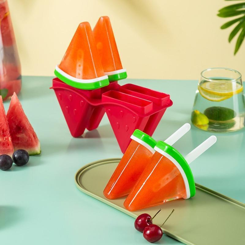 Watermelon Shaped Ice Pop Moulds Homemade Popsicles Tools for DIY Ice Popsicles