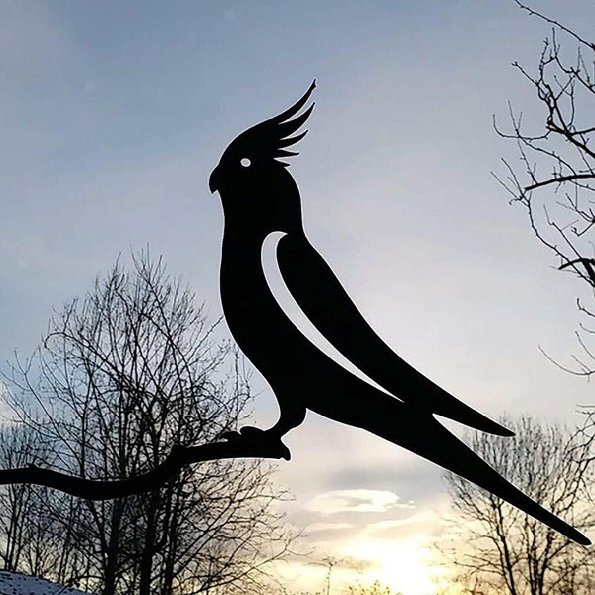 Bird Silhouette Garden Ornament decor for art Stake  Decoration Outdoor