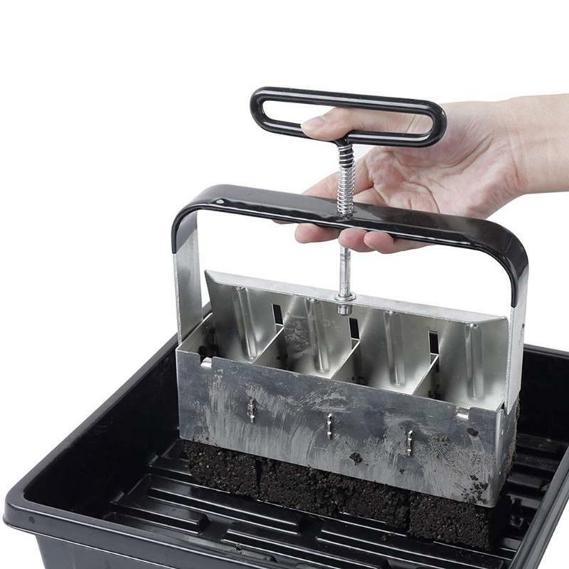 Hand-held Mini 4 Soil Blocker 2" With New Handle Soil Block Maker Garden Tool
