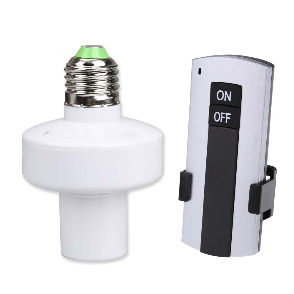 Electronic E27 Remote Controller Light Socket Lamp Holder for House Office
