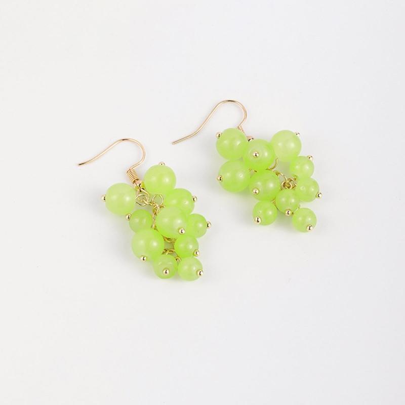 Fresh Grape Earrings Creative Lifelike Fruit Earrings for Women Girls Present