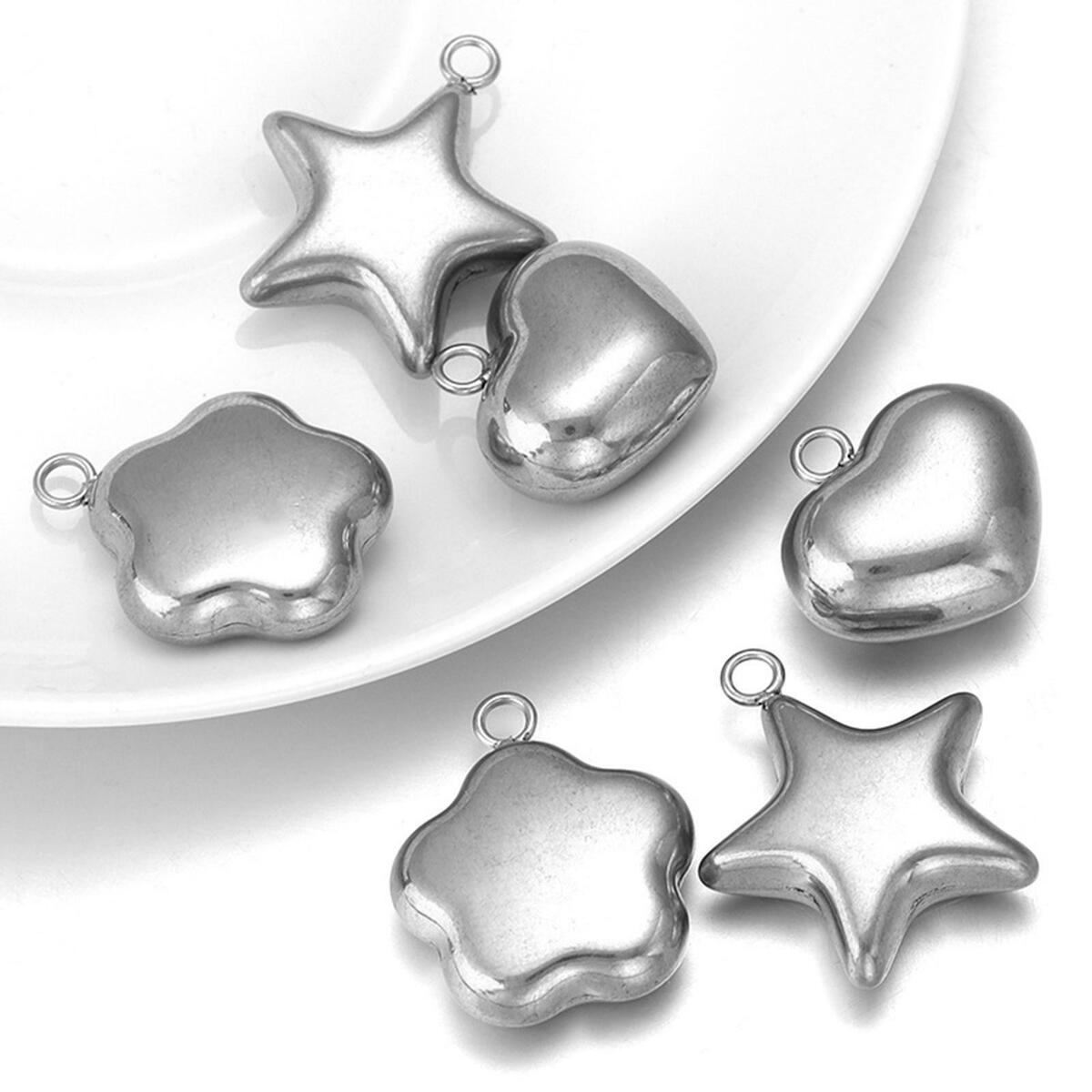 6 Pieces  Charms Pendants 304 Stainless Steel for Jewelry Making
