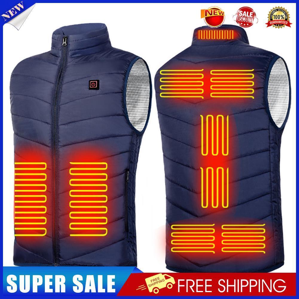Heated Jacket Men Coat Intelligent USB Electric Winter Thermal Vest (L)