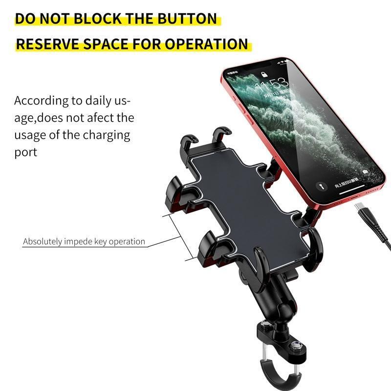Motorcycle Handlebar Phone Stand Shockproof Anti Shedding Scooters Phone Holder