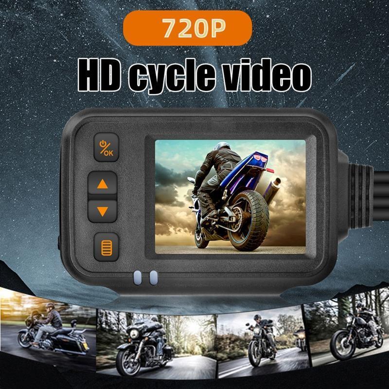 Motorcycle Dash Cam Kit Front & Rear Lens Loop Recording Night Vision Waterproof