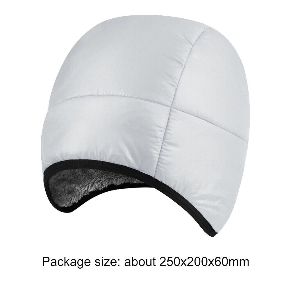 Warm Cycling Down Cap Windproof Skiing Ear Protection Beanie Hats (Gray)