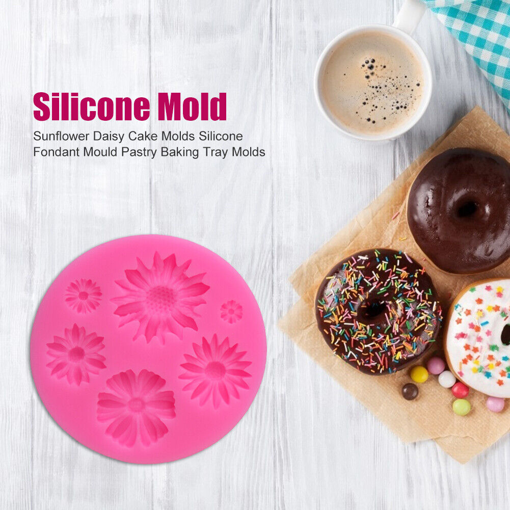 Sunflower Daisy Cake Molds Silicone Fondant Mould Pastry Baking Tray Molds