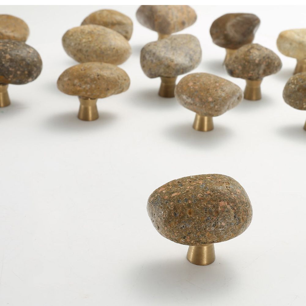 Hardware Metal Base Drawer Knobs Drawer Pulls Stone Handles Door Handle