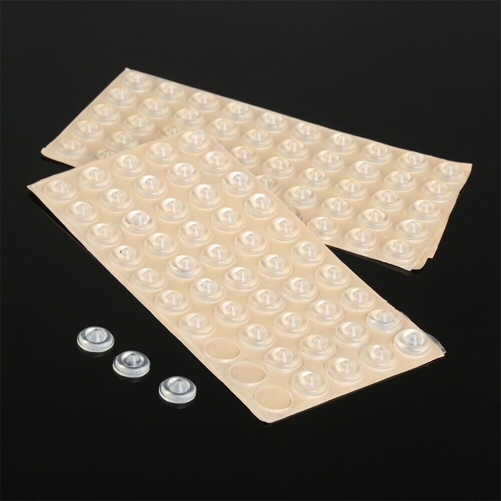 100Pcs Self-Adhesive Door Buffer Pads Protector Stick On Furniture Feet Bumper