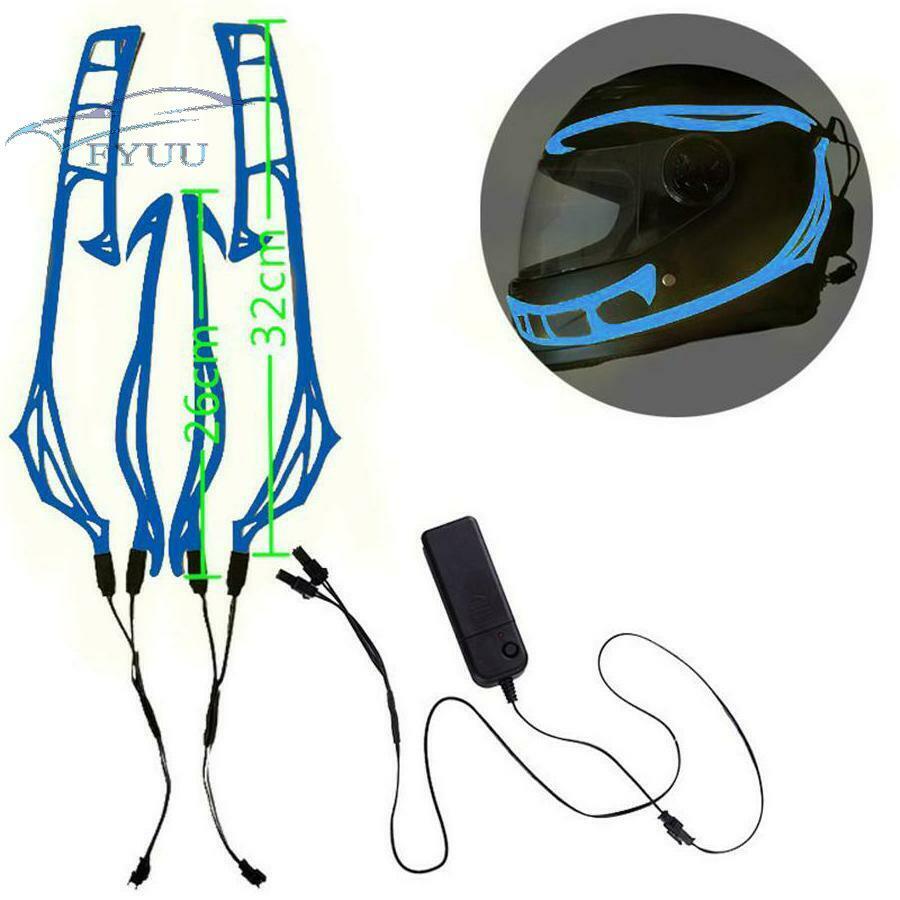 4in1 Motorcycle LED Riding Signal Helmet Cold Light Helmet Light Strip Kit Bar