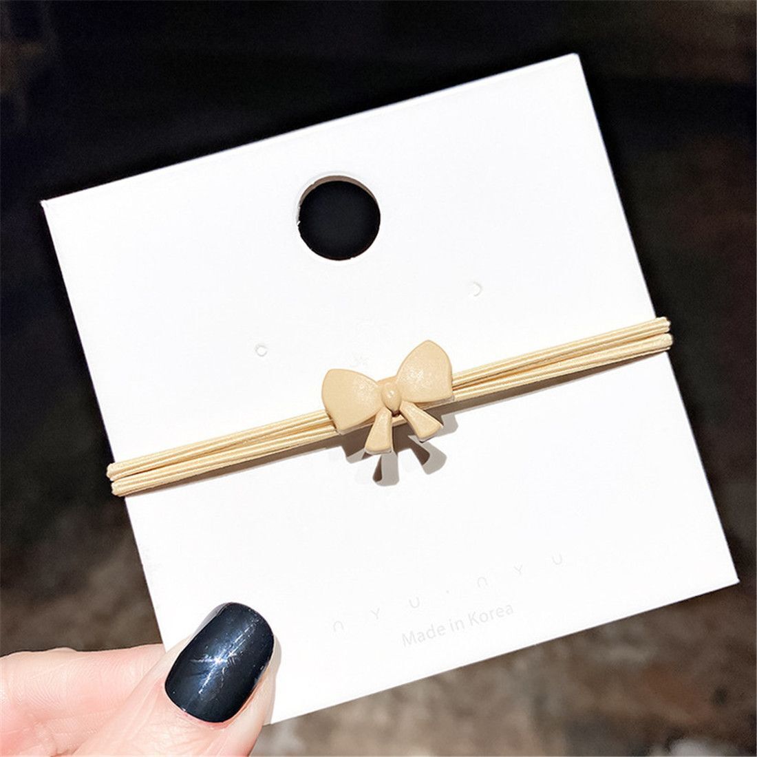 Gift Random Color Girl Women Bow High Elastic Hair Tie Rope Hair Ring