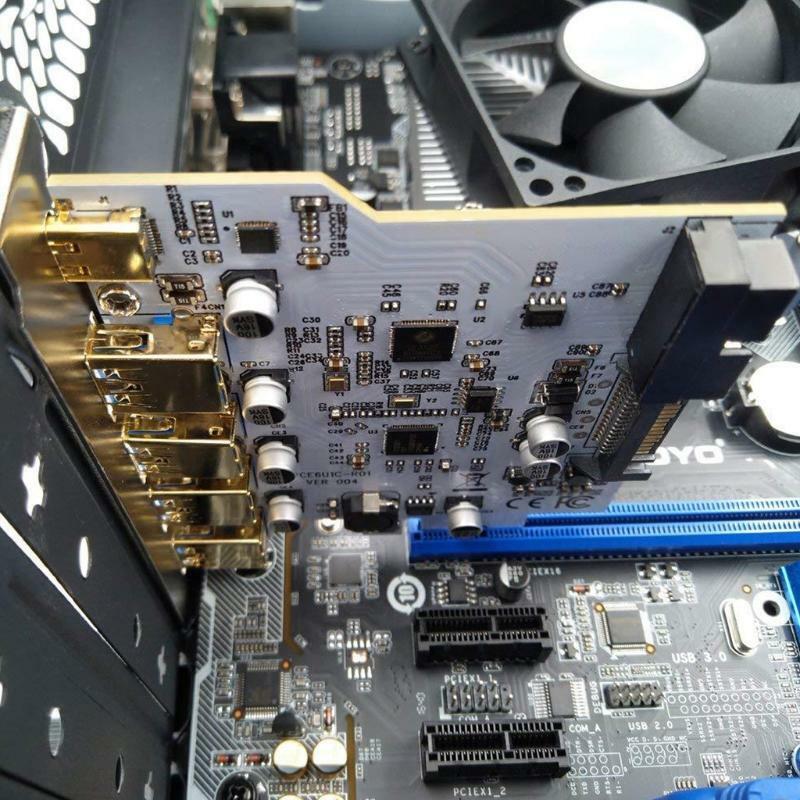 USB3.0 PCI-E Type C Expansion Card Adapter Universal Computer Laptop Add On Card
