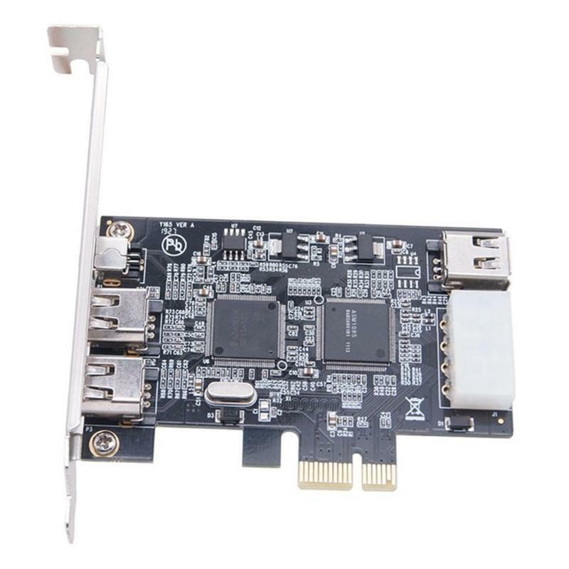PCI-E 1X to IEEE 1394 DV Video Adapter 1x 4Pin 3x 6Pin Controller Firewire Card