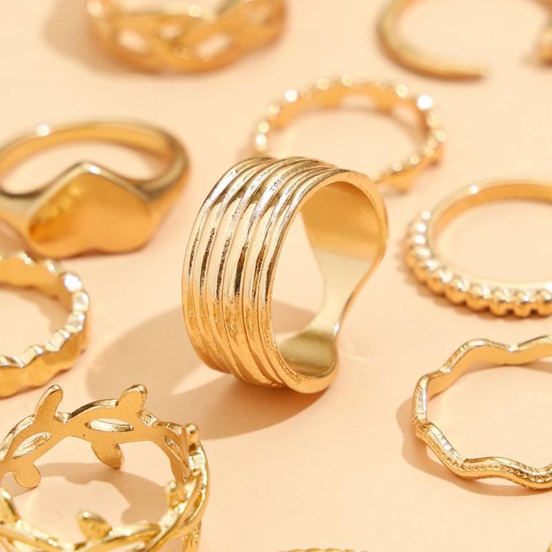 11xAdjustable Open Rings Stackable Thumb Joint Ring for Women Teen Girl Jewelry