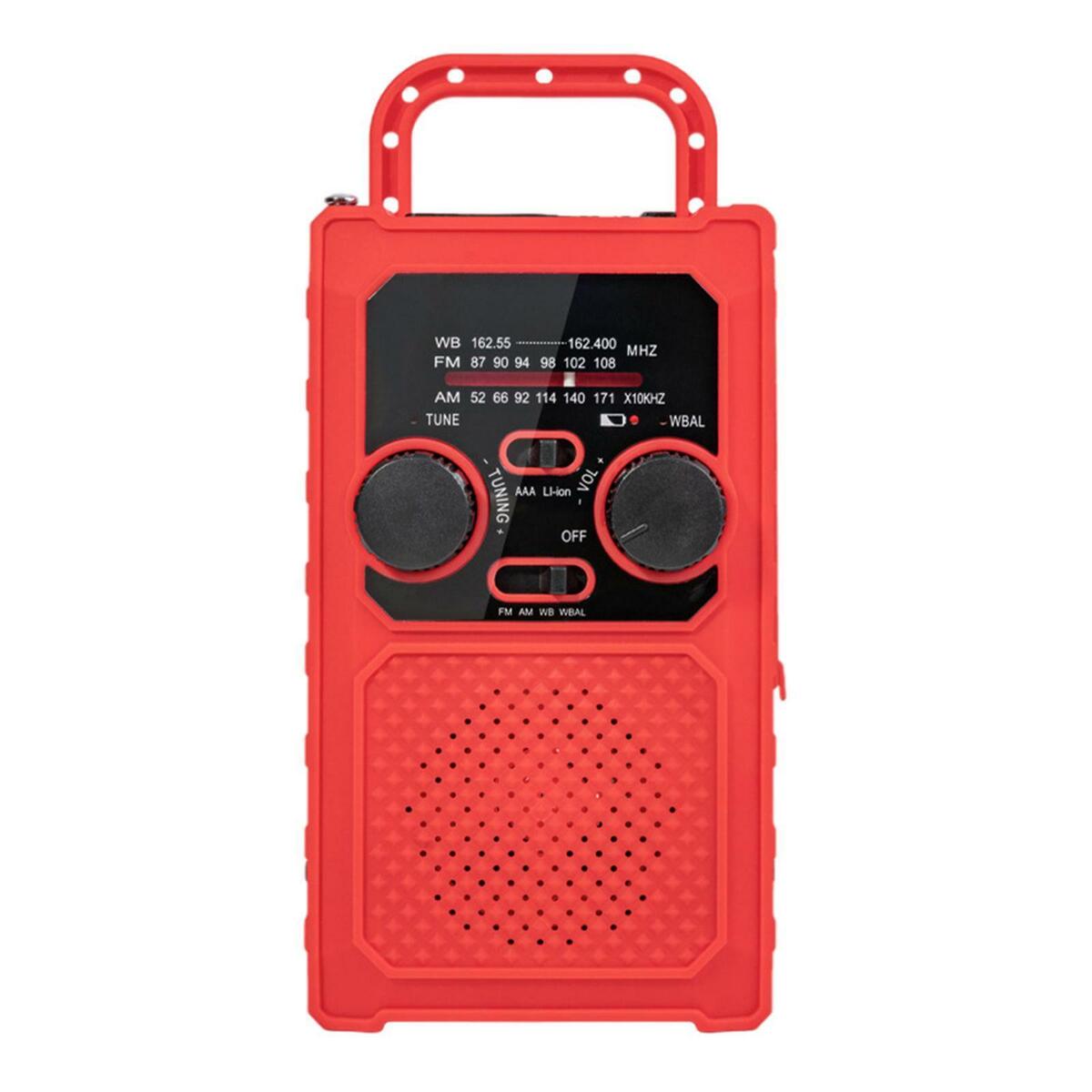 Solar  Crank  Weather Radio 5000mAh   USB Charger SOS