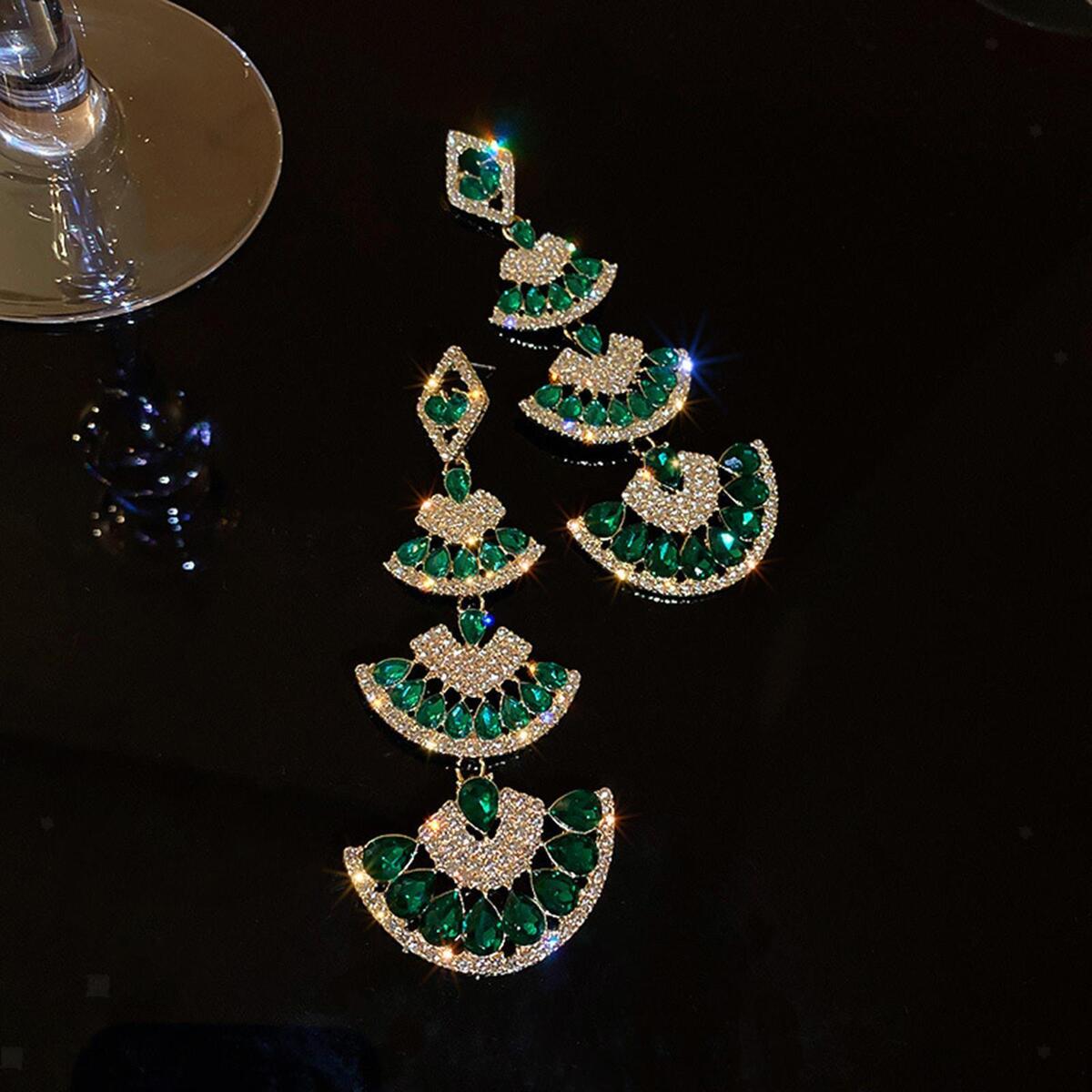 Crystal Drop Earrings Studs Fashion Dangle Statement for Party Bridal Women