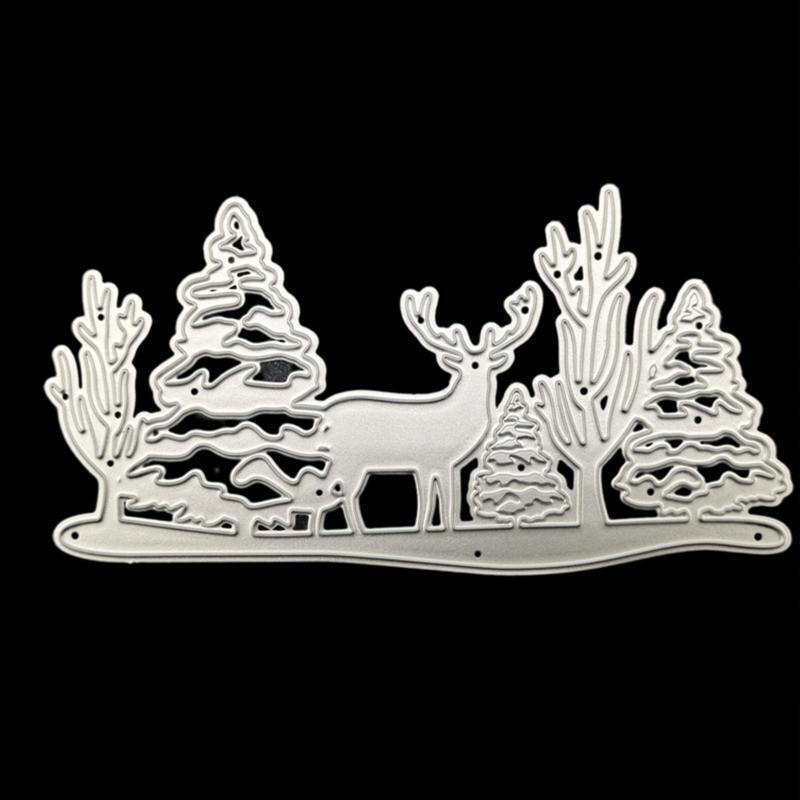 Exquisite Forest Deer Cutting Die Stencil Creative Paper Arts Cutting Template