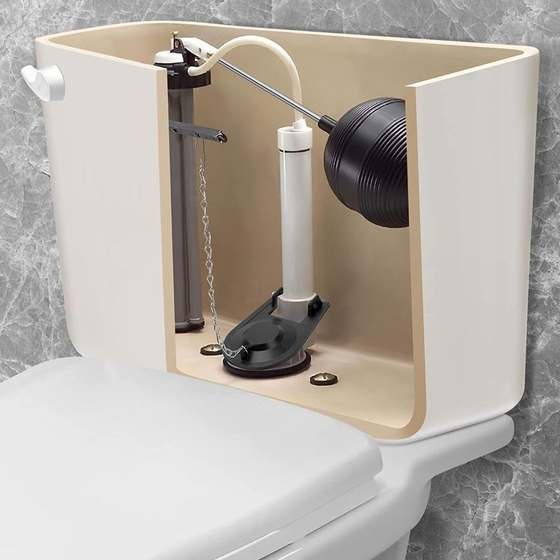Toilet Flapper Cover Bathroom Water Saver Home Seal Tank Ring Adjustable