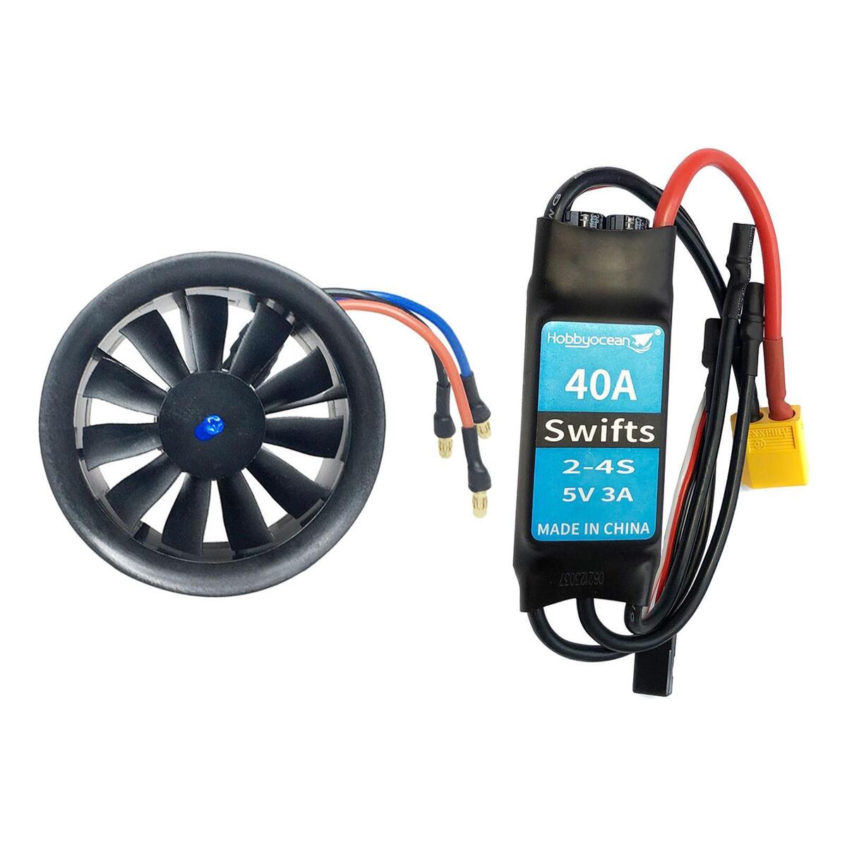 50mm EDF Duct Fan 4300Kv 11 Propeller Brushless Motor for RC Jet Airplane