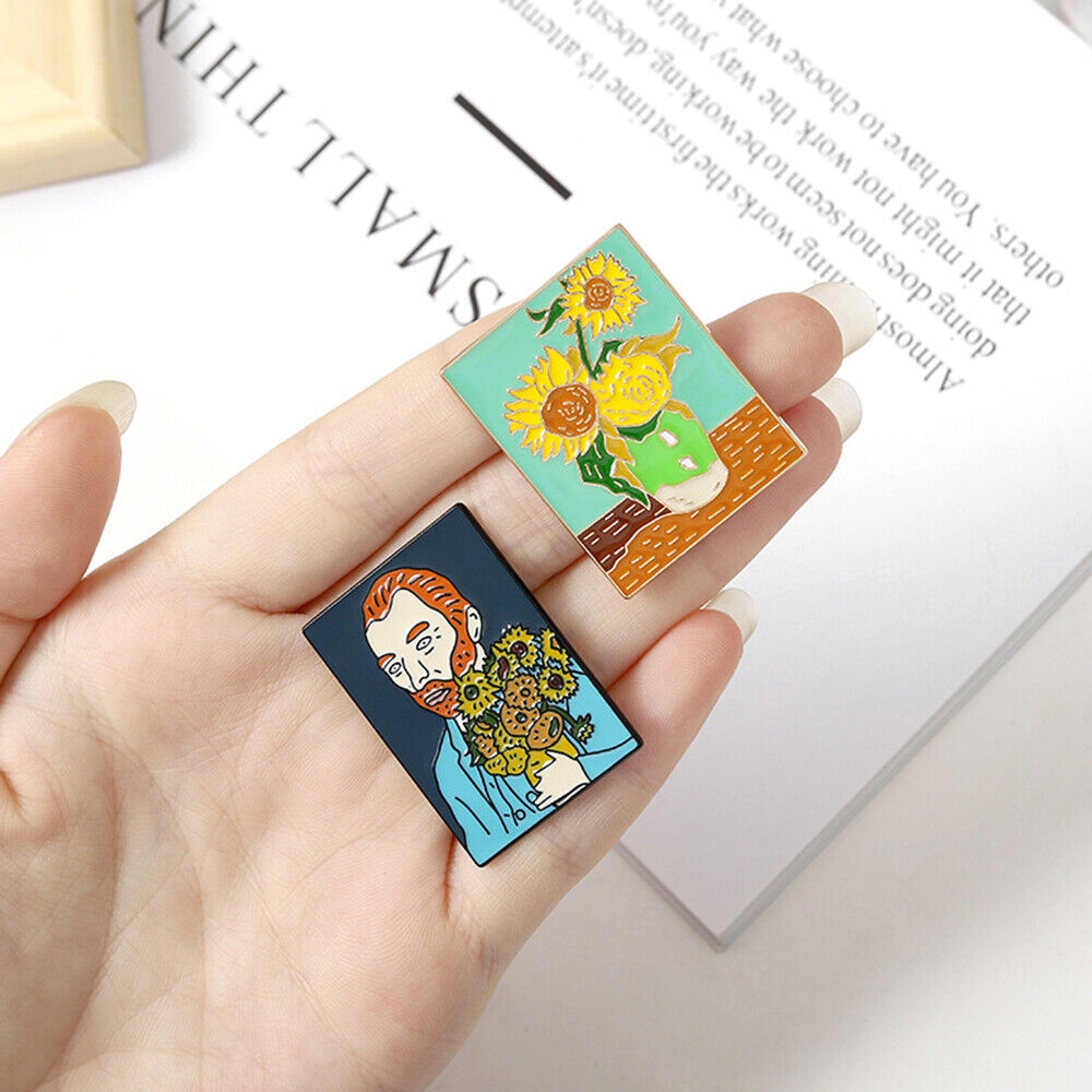 Accessories Van Gogh Kwai Pin Van Gogh Brooch Costume Jewelry Enamel Badge