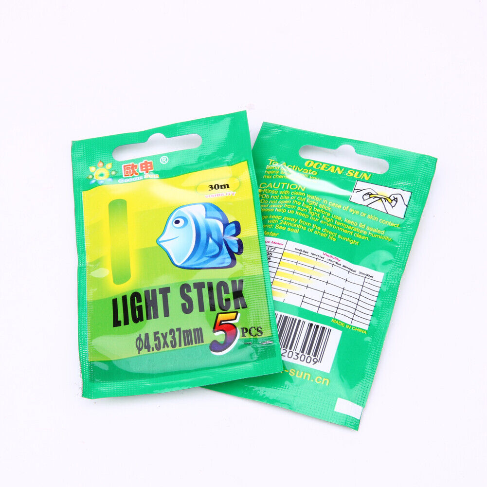 25Pcs Multi-Color Fishing Float Fluorescent Lightstick Light Rod Dark Stick