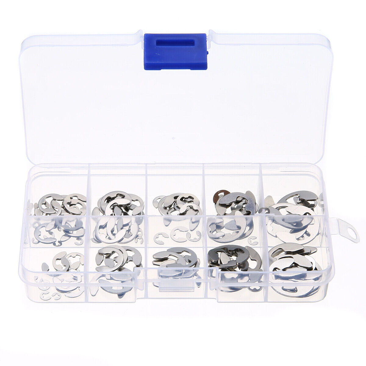 120pcs 304 Stainles Steel E-Clip Retaining Circlip Assortment Kit 1.5mm - 10mm