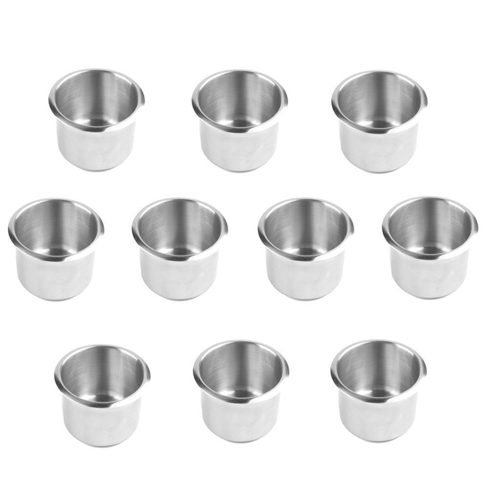 10pcs Stainless Steel Cup Drinking Holder for Marine Boat RV Car Camper