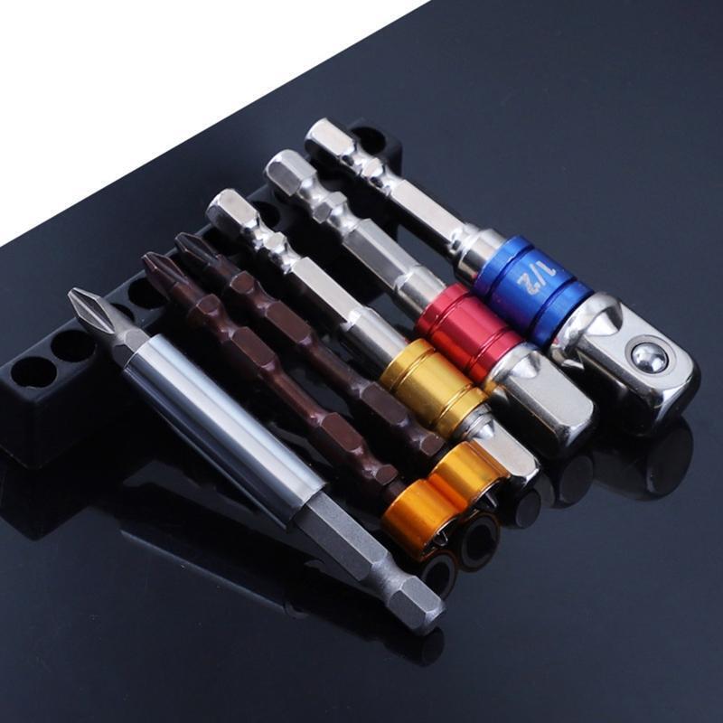 Universal Drill Bit Holder Flexible Drill Bit Extension Rod Set  Carbon Steel