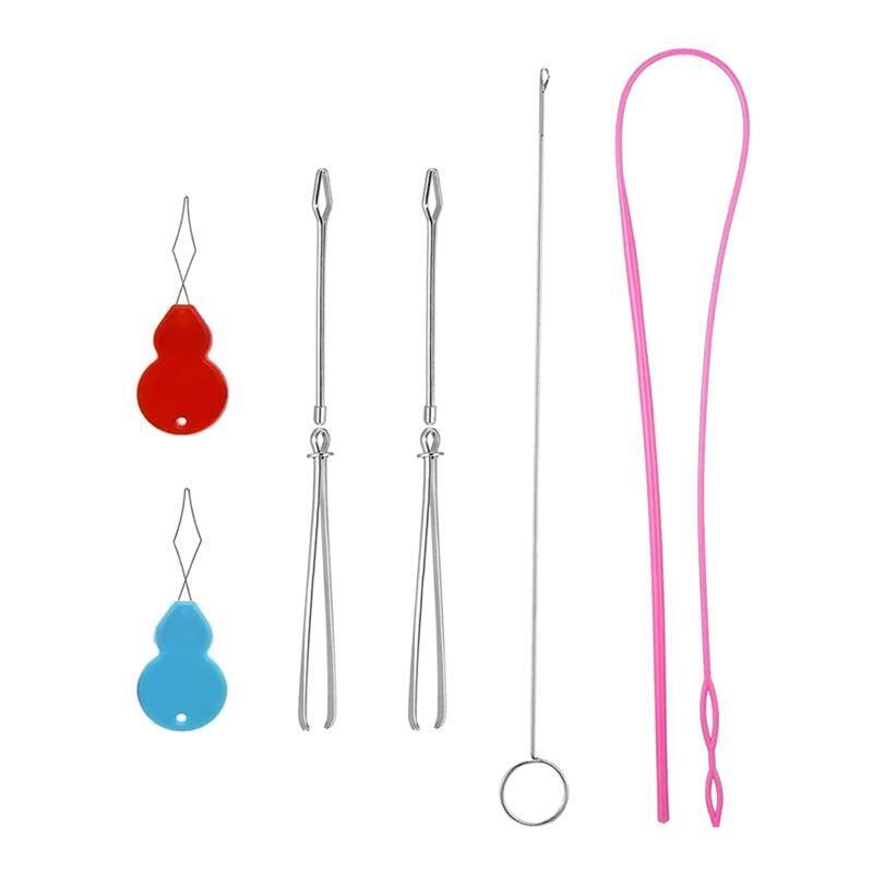 Professional Drawstring Threader DIY Crafts Kit for Fabric Belt Strip Knitting