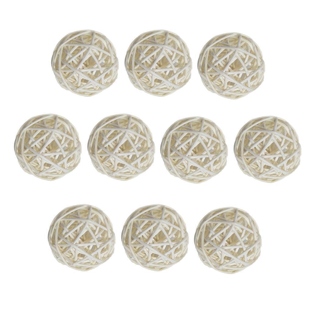 20 Rattan Wicker Cane Balls for Home Festival Decor Christmas   Ornaments