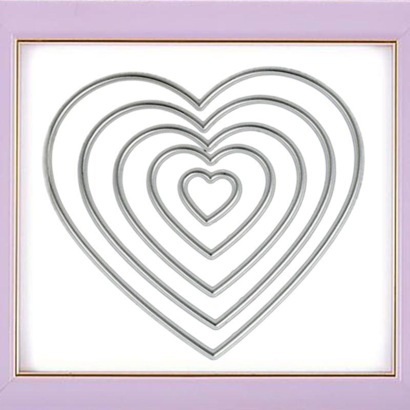 Heart-shaped DIY Embossing Carbon Steel Mould  for Album Paper Card Making