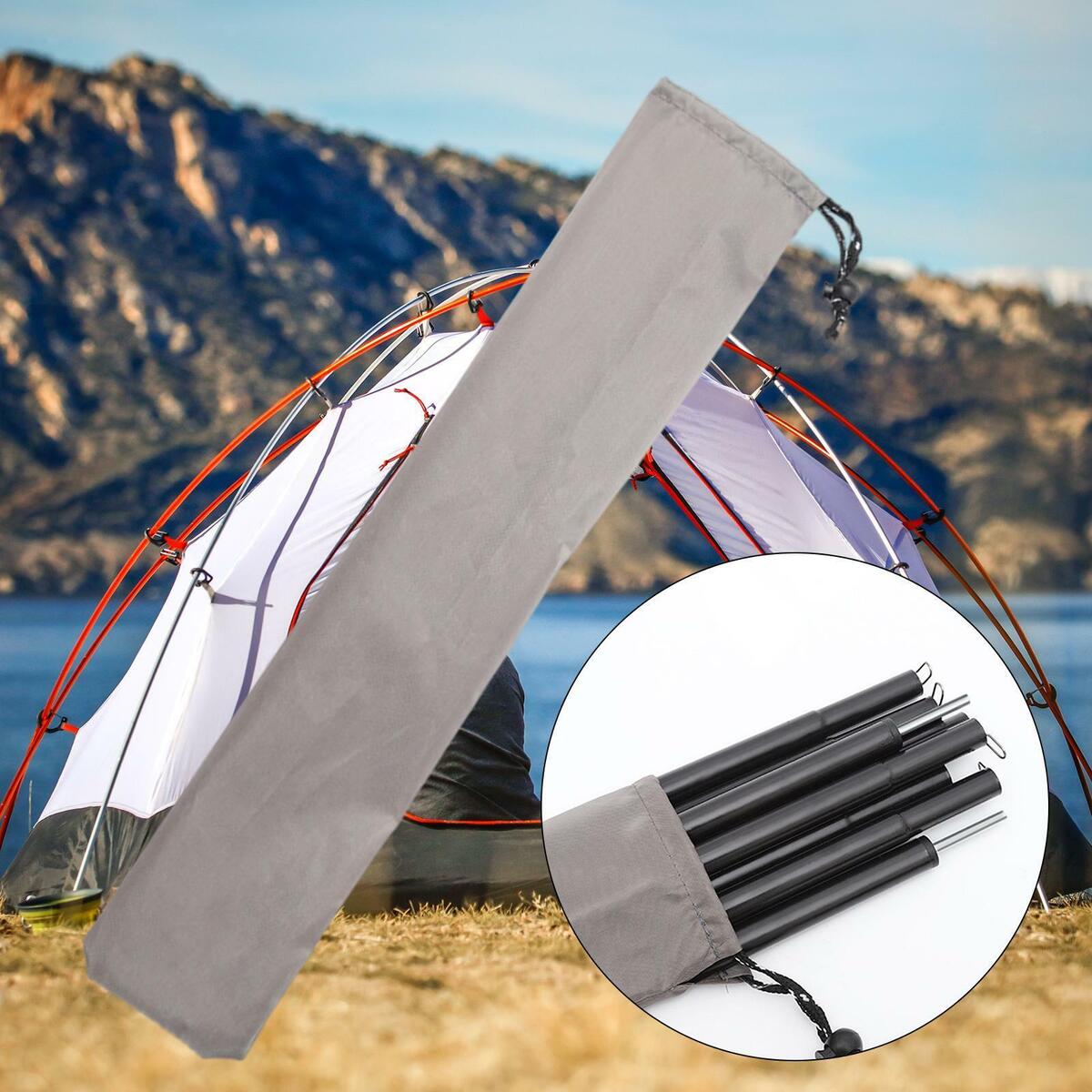 Stakes Storage Pouch Ground Pegs Awning Poles Carrying Bag for Trekking