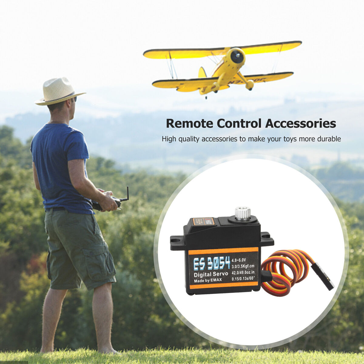 Emax ES3054 17g 3.5kg 0.13sec Metal Gear Digital Servo Kits for RC Aircraft