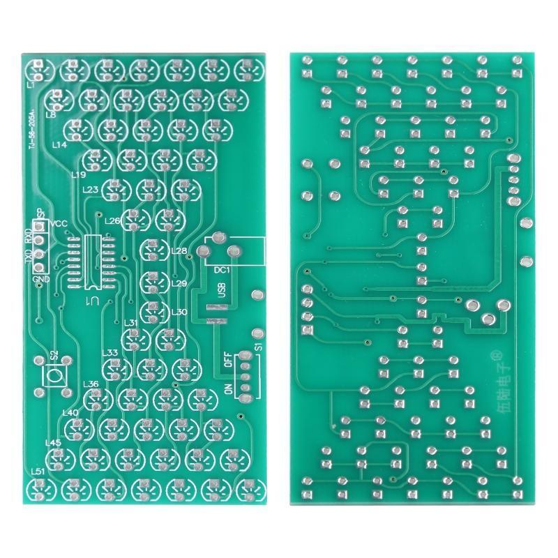 Electric Production Kits Precise with LED Lamps Double Layer PCB Board 84x40mm